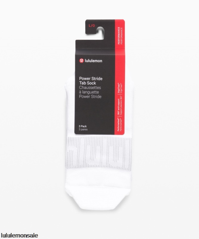 Lululemon Deutschland DELULU903 | Power Stride Tab Sock 3 Pack White